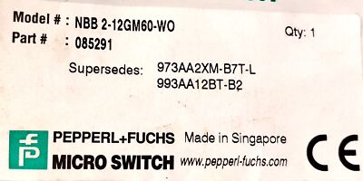 Pepperl & Fuchs NBB2-12GM60-WO 085291 25-150 V AC Proximity Sensor