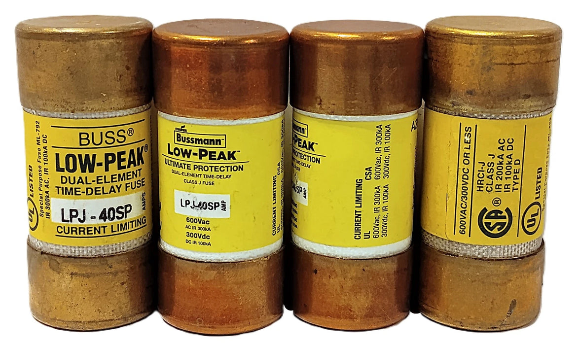 Bussmann LPJ-40SP 600VAC/300VDC 40 A Current-Limiting Time-Delay Fuses