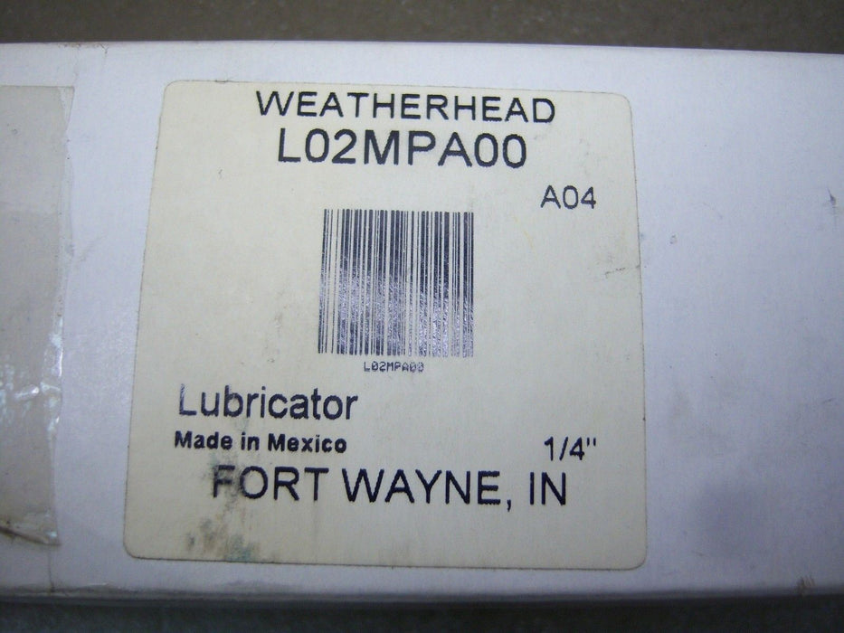Weatherhead L02MPA00 Lubricator 1/4"