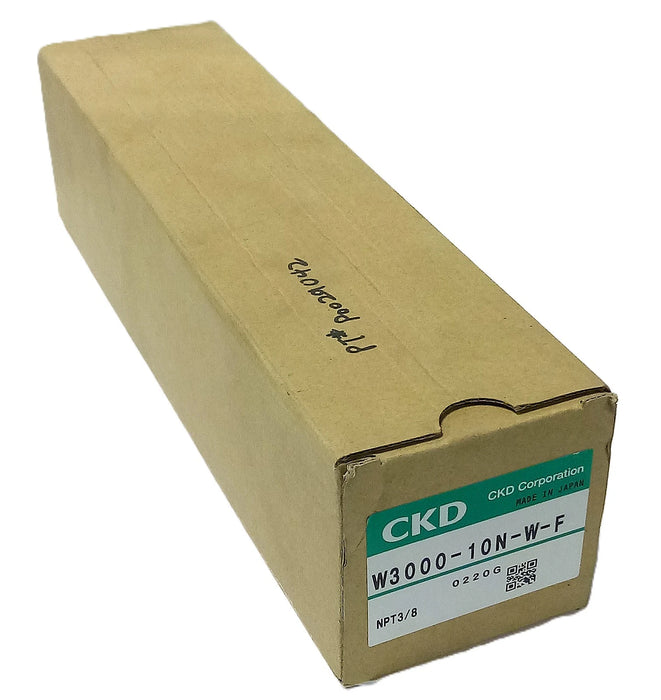 CKD W3000-10N-W-F 3/8 in NPT Pneumatic Filter Regulator w/ Auto Drain