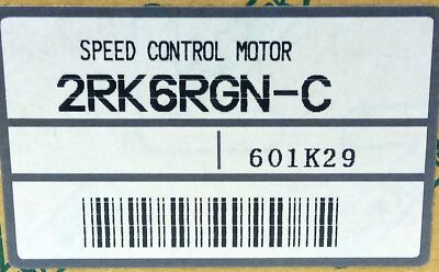Oriental Motors 2RK6RGN-C 200 V AC 0.15 A 4 Pole 6 W Speed Control Motor