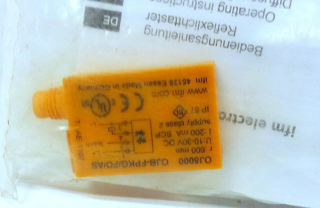 IFM Efector OJB-FPKG/FO/AS OJ5000 10-30 V DC Photoelectric Sensor