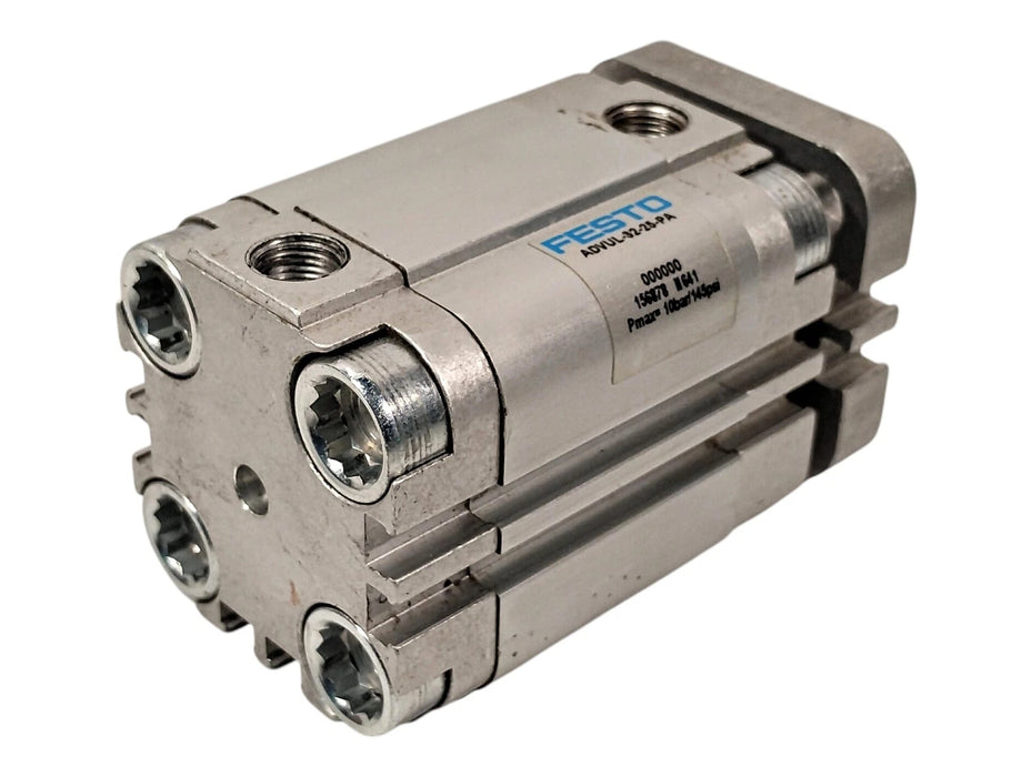 Festo ADVUL-32-25-P-A 10 bar Pneumatic Cylinder w/ 32 mm Bore and 25 mm Stroke