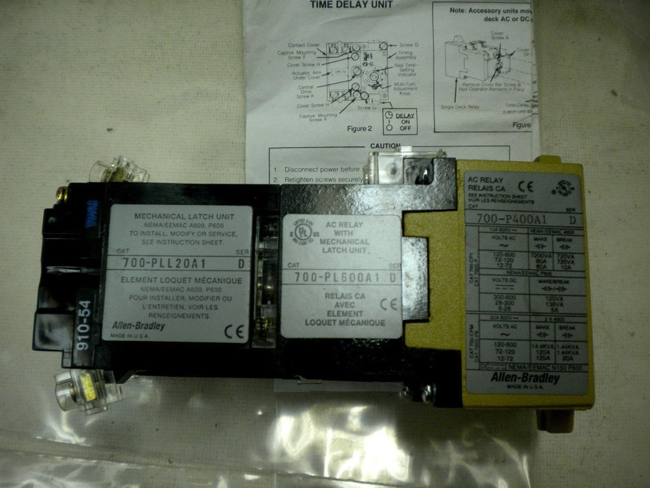 Allen-Bradley AC Relay w/ Mechanical Latch 700-PL600A1