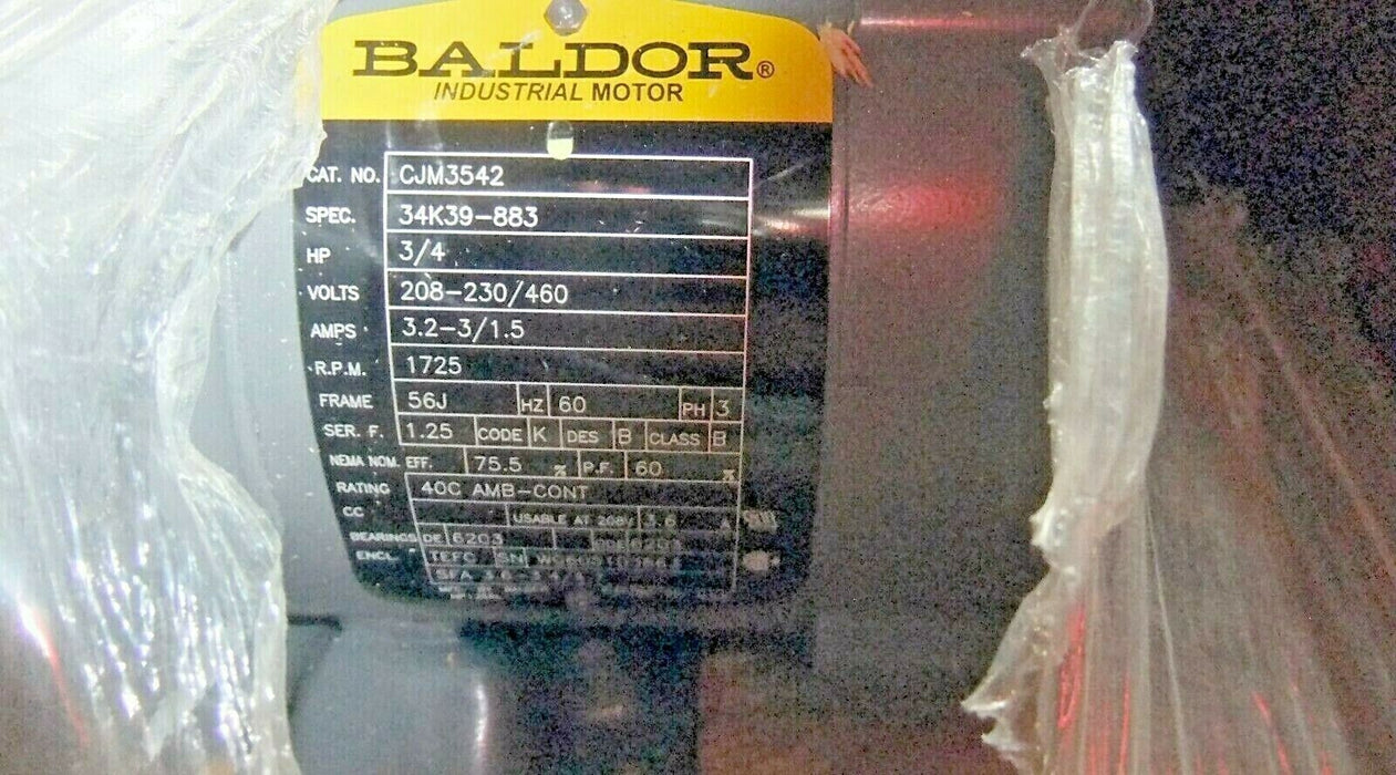Baldor Motor 3/4 HP CJM3542