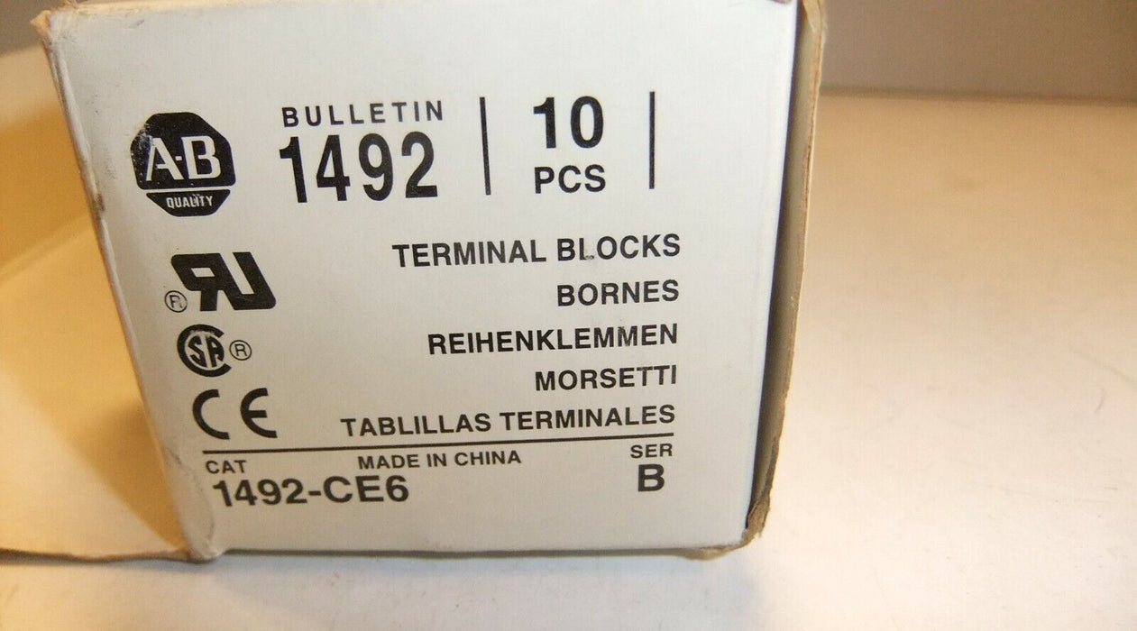 10 Allen-Bradley Terminal Blocks 1492-CE6