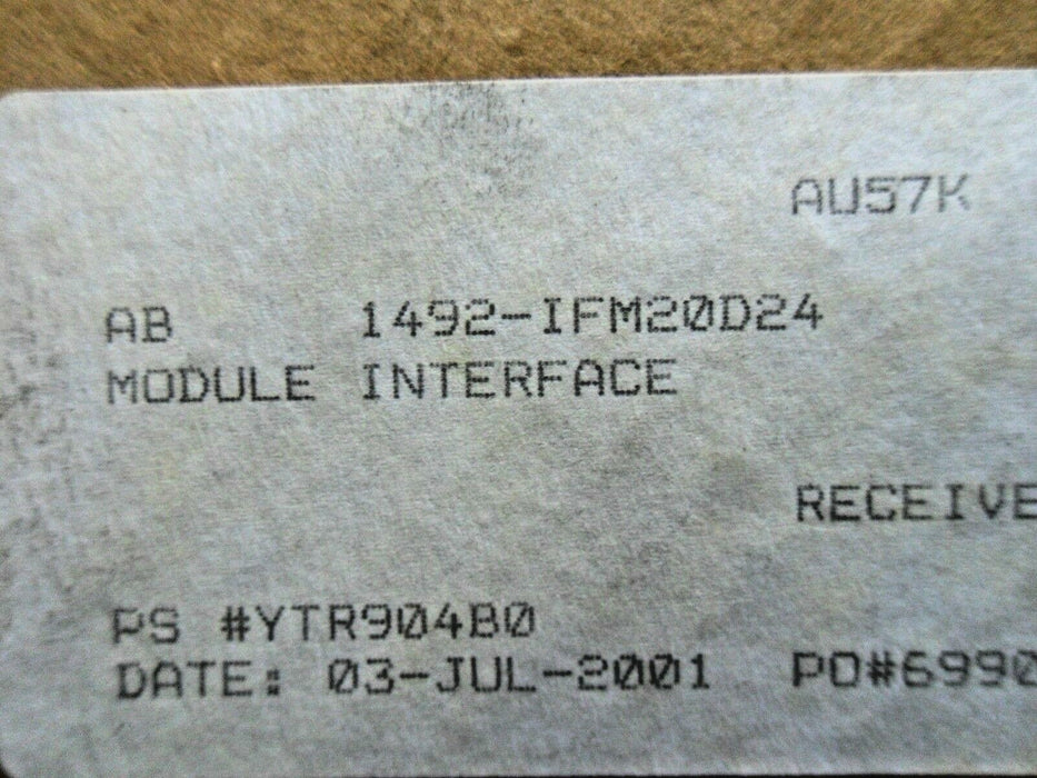 Allen-Bradley 1492-IFM20D24 24 V AC/DC 20 Point PLC Interface Module