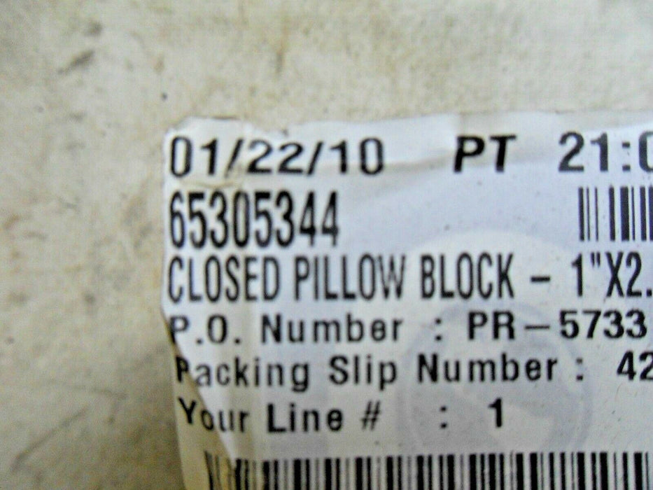 PACIFIC BEARING CO. 65305344 CLOSED PILLOW BLOCK