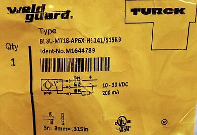 Turck BI8U-MT18-AP6X-H1141/S1589 Inductive Proximity Sensor