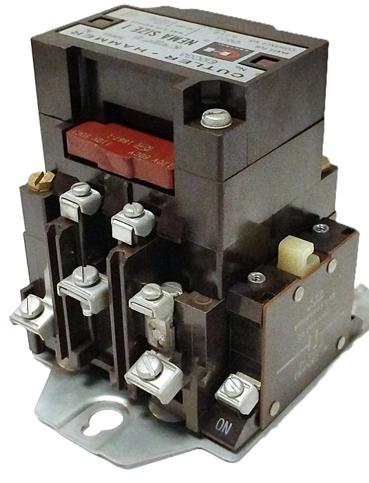 Cutler-Hammer C10CG3 600 V AC 27 A NEMA Size 1 10 HP Contactor w/ 110/120 V Coil