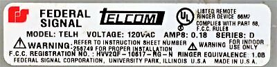 Federal Signal TELH120 Telecom Extension Horn