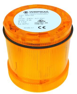WERMA 641 300 00 12-240V Orange/Amber Stacklight Lamp Holder No Lamp