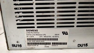 Siemens 6SL3000-0BE23-6AA0 Line Filter for 36 kW Active Line Module