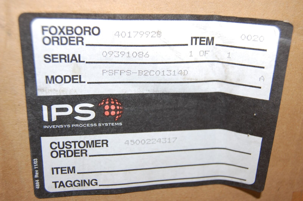 Foxboro PSFPS-B2C01314D IDP10-TS3B01F-M1L1T Pressure Transmitter