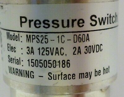 Automation Direct MPS25-1C-D60A Diaphragm Pressure Switch.