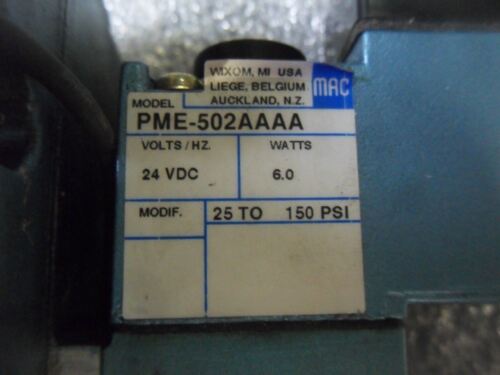1 MAC ValvesS PME-502AAAA SOLENOID VALVE