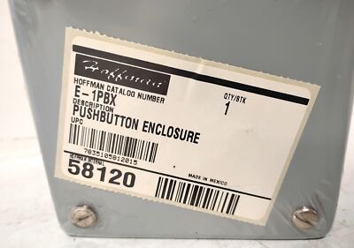 Hoffman E1PBX Gray NEMA 12 Pushbutton Enclosure