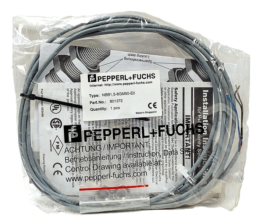 Pepperl Fuchs NBB1.5-8GM50-E0 801372 10-30 V DC Inductive Proximity Sensor