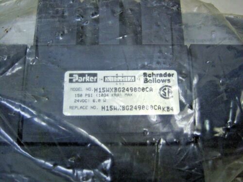 Parker Double Solenoid Valve H15WXBG249000CA 24 VDC 150 Psi