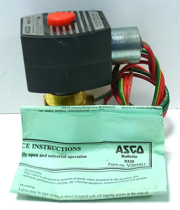 ASCO EF-8320-G182-120 210 psi 1/4 in Solenoid Valve w/ 120 V AC Coil