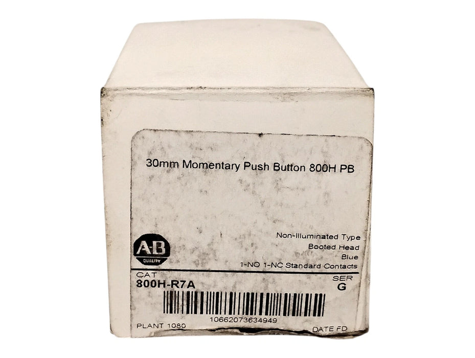 Allen-Bradley 800M-R7-A Series G 600VAC/250VDC 10 A Blue Momentary Pushbutton
