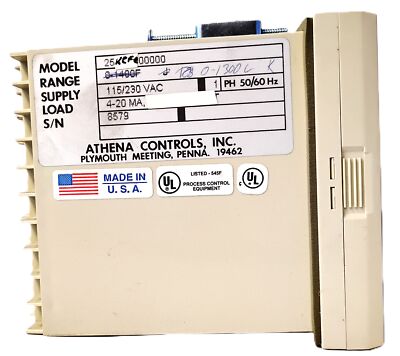 Athena Controls 25JFFS00000 115/230 V AC Temperature/Process Controller