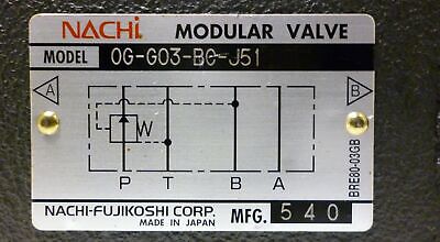 Nachi OG-G03-B0-J51 Hydraulic Pressure Reducing Valve