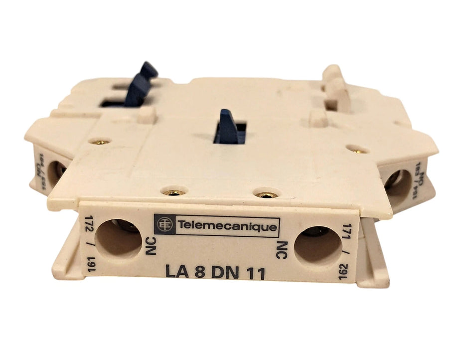 Telemecanique LA8-DN11 023648 690 V AC 10 A Lateral Contact Block w/ 1NC and 1NO