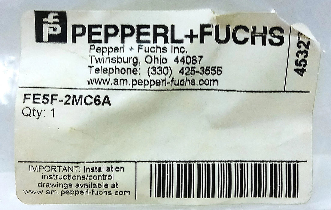 Pepperl Fuchs FE5F-2MC6A 10-28 V DC Fiber Optic Photoelectric Sensor