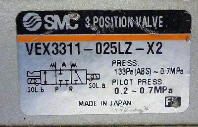SMC VEX3311-025LZ-X2 Solenoid Valve