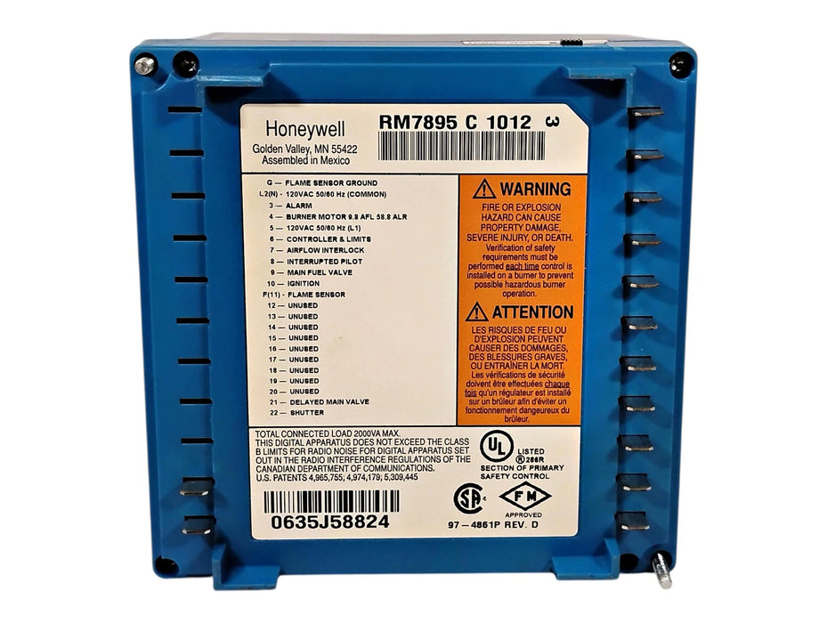 Honeywell RM7895 C 1012 120 VAC Burner Control