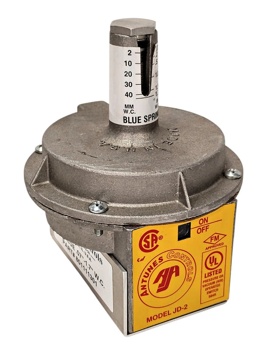 ANTUNES CONTROLS JD-2-BLUE 0.07" TO 1.7" W.C 125/250 V AC 10 A Pressure Switch