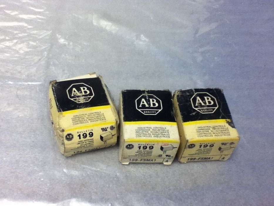 Lot Of 3 Allen-Bradley 199-FSMA1 Series A Surge Suppressors