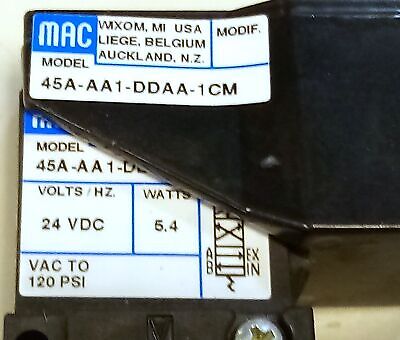 MAC Valves 45A-AA1-DDAA-1CM 24 V DC Solenoid Valve