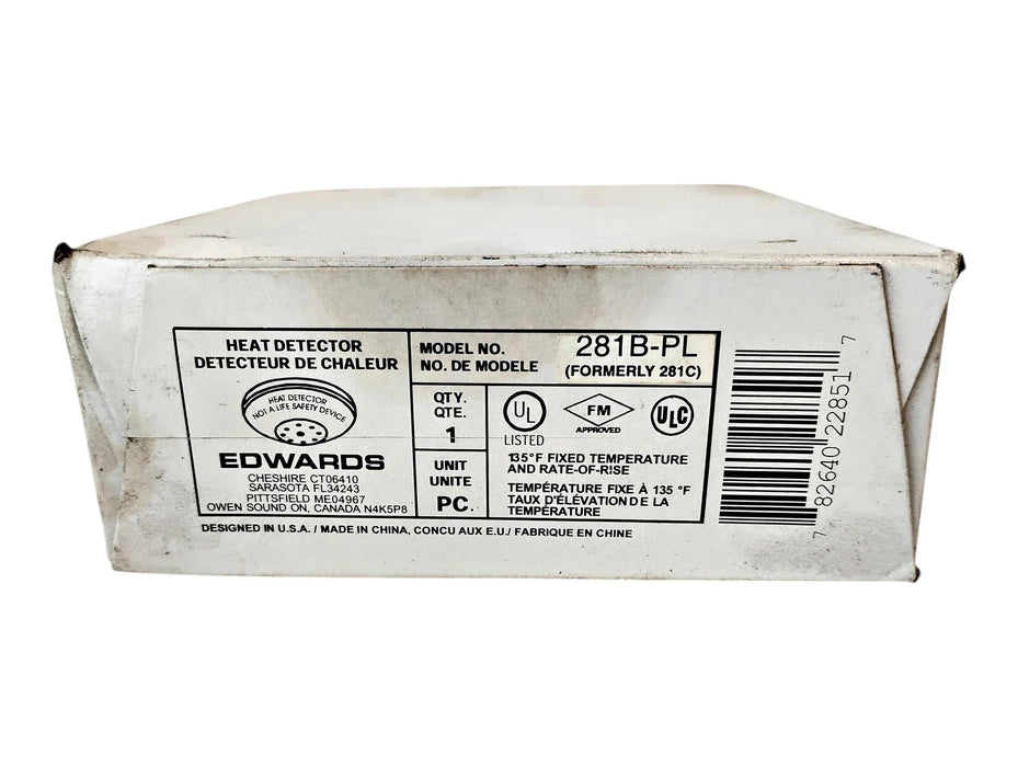 Edwards Signaling 281B-PL 125 V AC 3 A Heat Detector