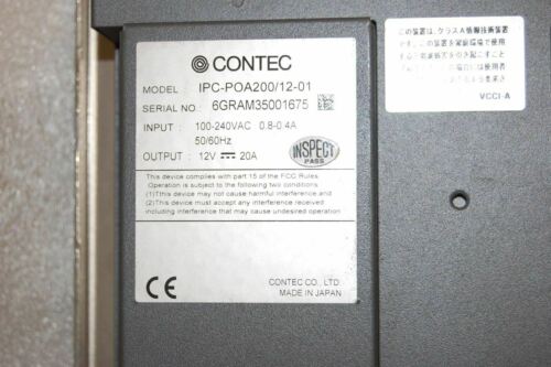 CONTEC SCREEN IPC-DT/M20VCT CONTROL IPC-POA200/12-01