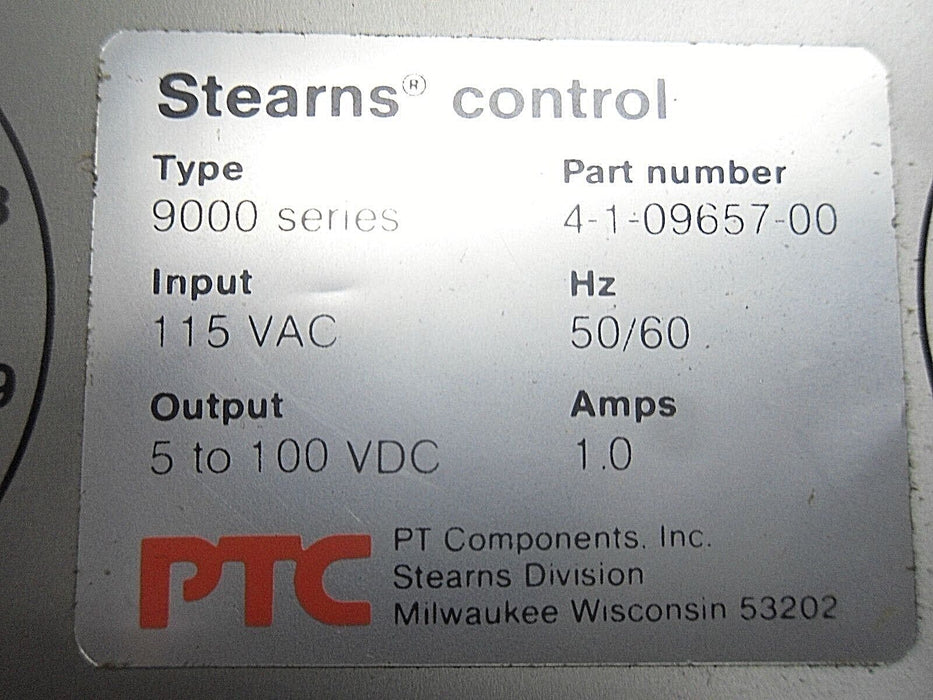 Stearns PTC 9000 Series Control