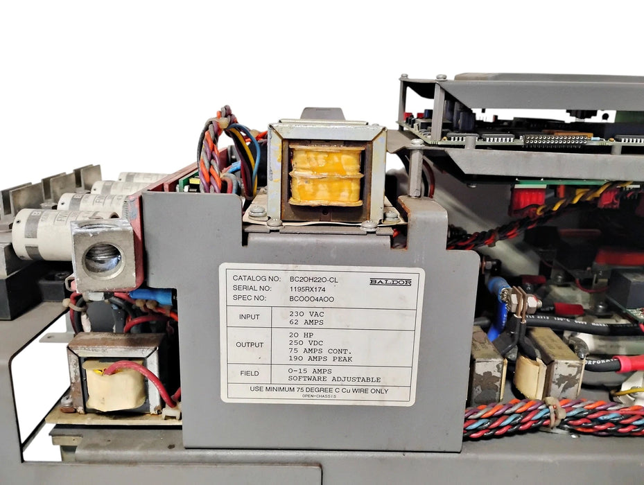 Baldor BC20H220-CL 230 V AC 62 A 20 HP Line Regen DC Drive