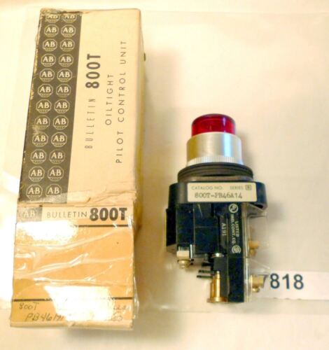 Allen-Bradley Oiltight Pilot Light 800T-PB46A14 RED CAP
