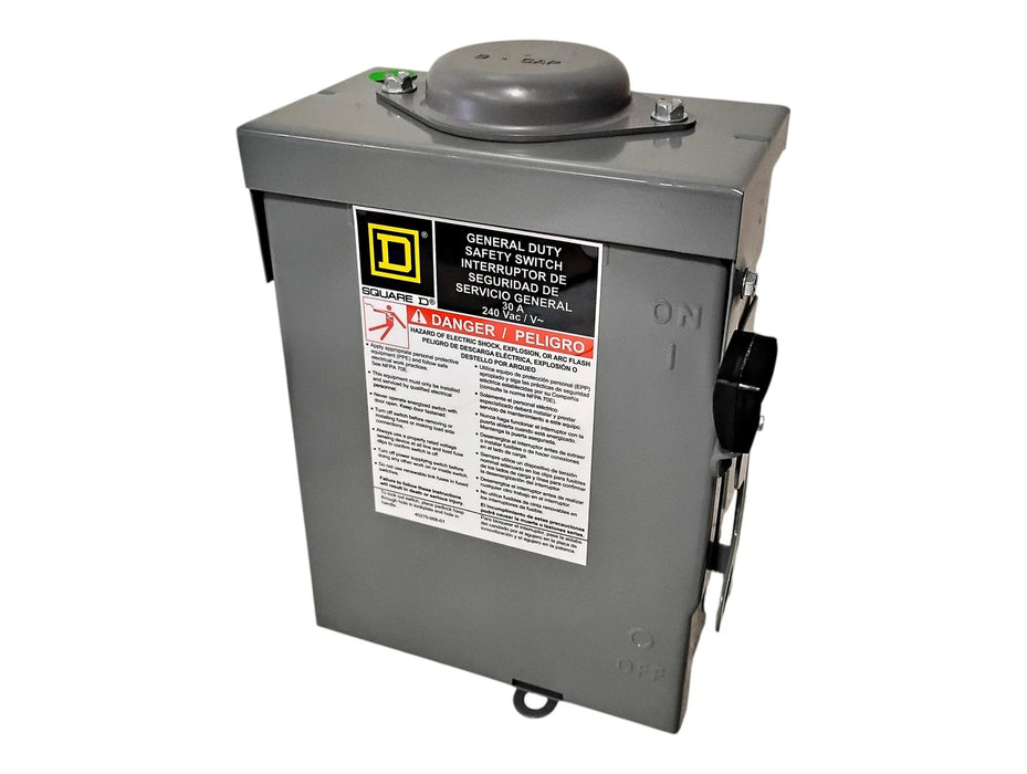Square D DU221RBUP 240 V AC 30 A Type 3R Rainproof General Duty Safety Switch