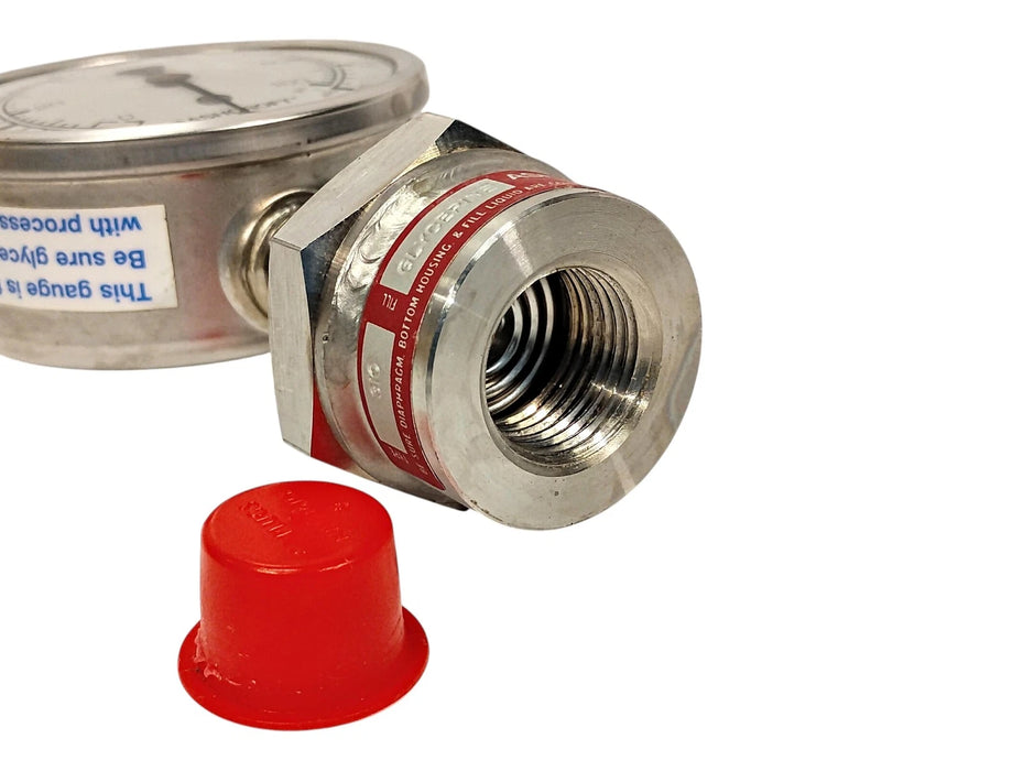 Ashcroft 310 316L SS 0-100 psi Glycerine Filled Air Pressure Gauge
