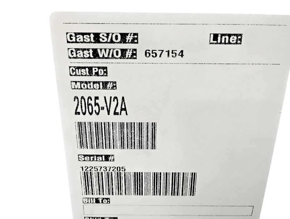 Gast 2065-V2A 1 HP 15 PSI 14/17 CFM Vacuum Pump