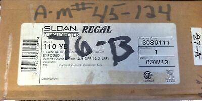 Sloan 110-YB Flushometer 110 Manual Urinal Flush Valve Exposed 3.5 GPF