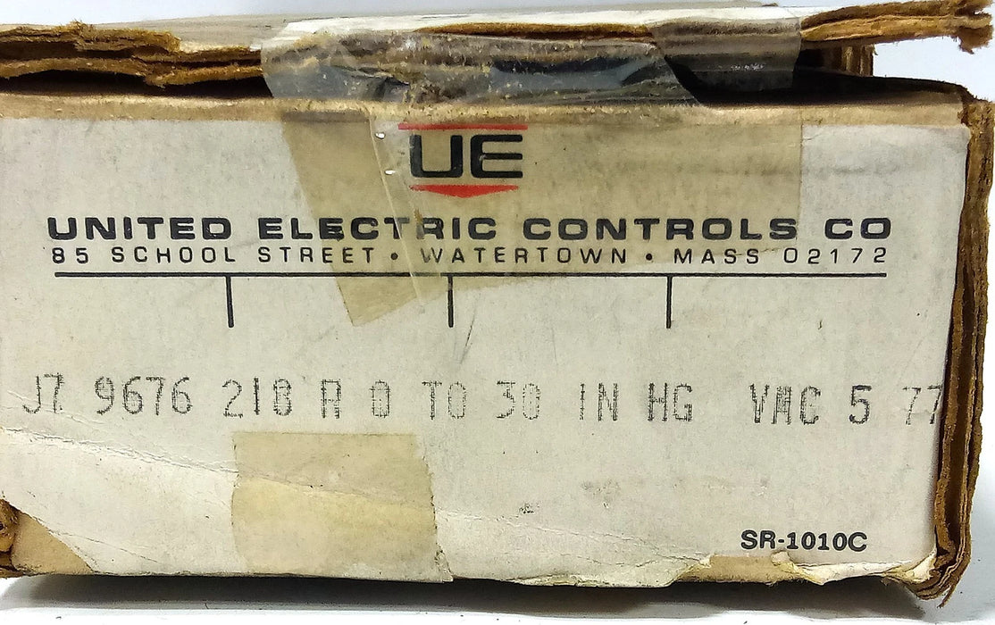 United Electric J7 218 9676 125/250 V AC 15 A Pressure Switch w/ 0-30"HGV Range