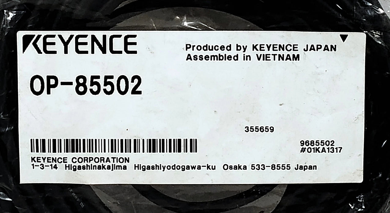 KEYENCE OP-85502 PLC Cable w/ One M12 4-Pin Connector