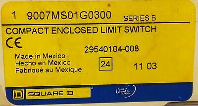 Square D 9007MS01G0300 240VAC 10A Limit Switch