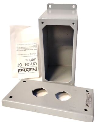 GE CR104PEC12 2 Hole Steel Pushbutton Enclosure