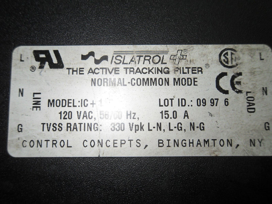 Control Concepts Islatrol IC+115 Active Tracking Filter