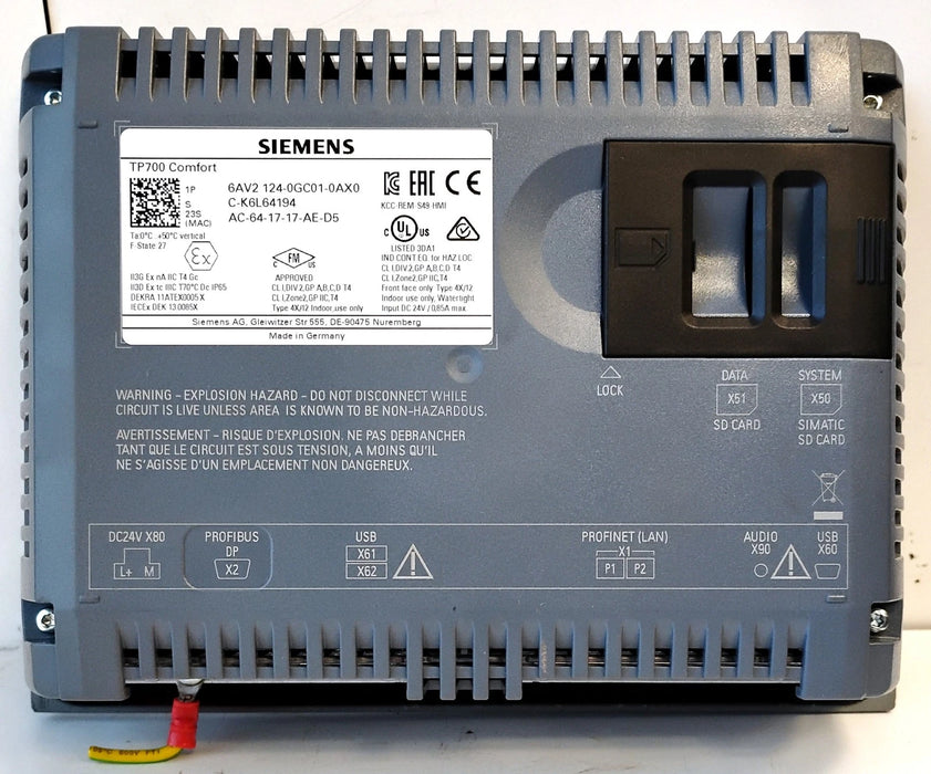 Siemens 6AV2124-0GC01-0AX0 SIMATIC TP700 7" Comfort Panel