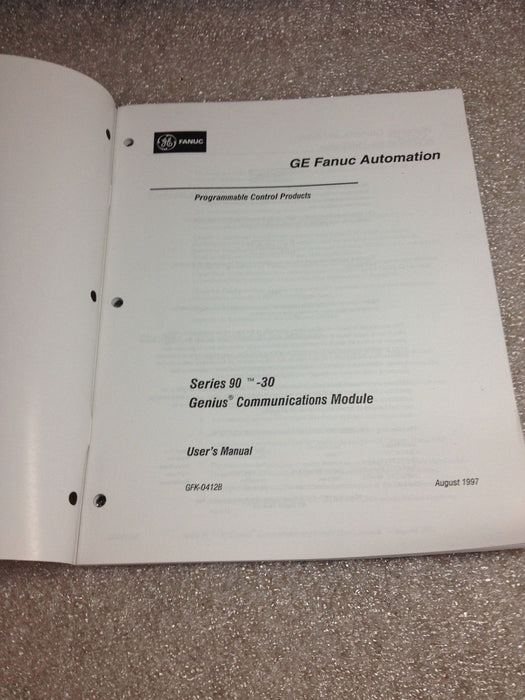 GE Fanuc GFK-0412B Series 90-30 Genius Communications Module Users Manual